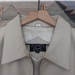 Women's Beige Leather Jacket